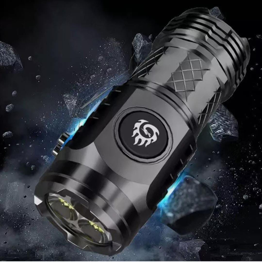 Three-Eyed Monster Mini Flashlight, Long Range Powerful Flash Light, Rechargeable Portable Outdoor Light Three-Eyed Monster Mini Flashlight, Long Range Powerful Flash Light, Rechargeable Portable Outdoor Light